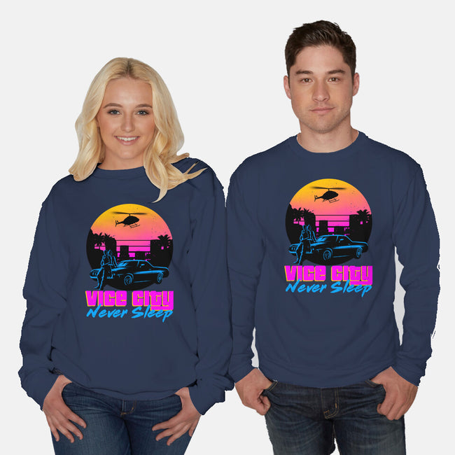 Never Sleep-Unisex-Crew Neck-Sweatshirt-rmatix