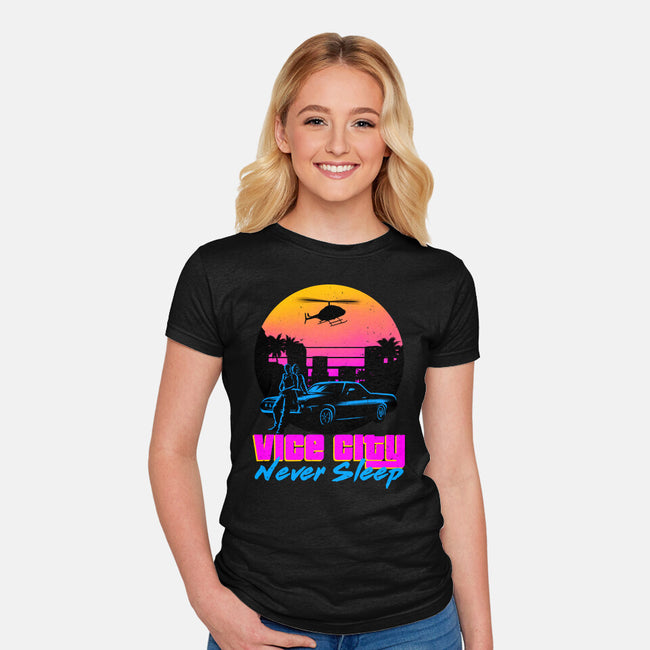 Never Sleep-Womens-Fitted-Tee-rmatix