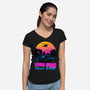 Never Sleep-Womens-V-Neck-Tee-rmatix