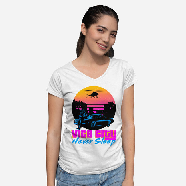 Never Sleep-Womens-V-Neck-Tee-rmatix