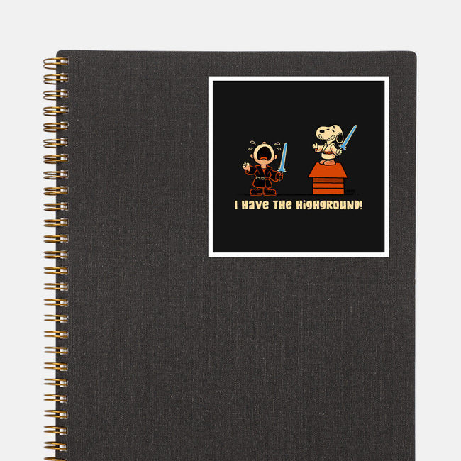 I Have The Highground-None-Glossy-Sticker-worlddominationforcats