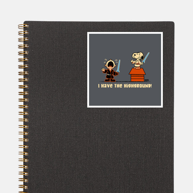 I Have The Highground-None-Glossy-Sticker-worlddominationforcats