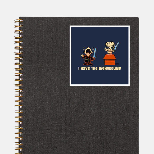 I Have The Highground-None-Glossy-Sticker-worlddominationforcats
