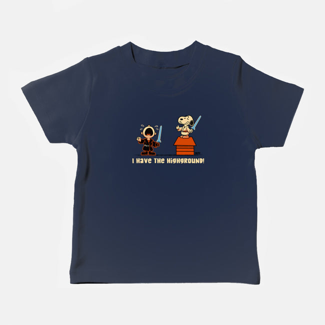 I Have The Highground-Baby-Basic-Tee-worlddominationforcats