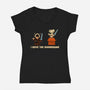 I Have The Highground-Womens-V-Neck-Tee-worlddominationforcats