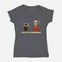 I Have The Highground-Womens-V-Neck-Tee-worlddominationforcats