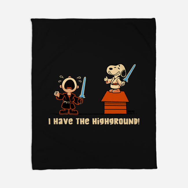 I Have The Highground-None-Fleece-Blanket-worlddominationforcats