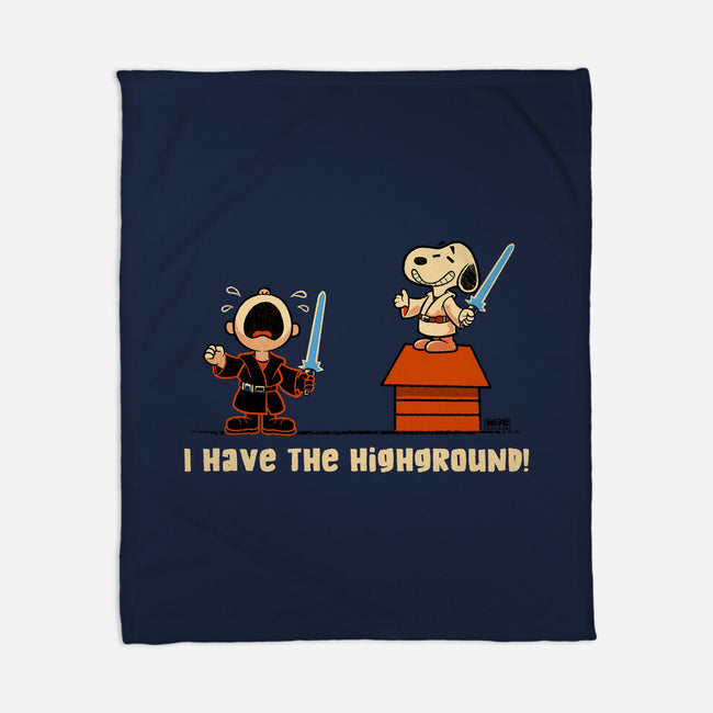 I Have The Highground-None-Fleece-Blanket-worlddominationforcats