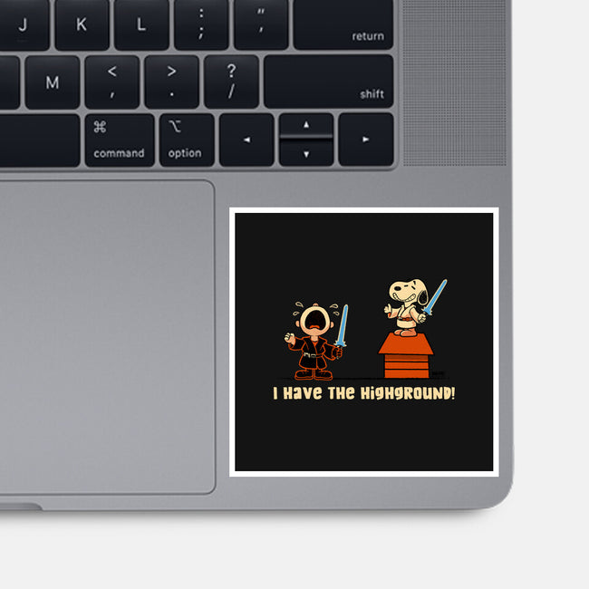 I Have The Highground-None-Glossy-Sticker-worlddominationforcats