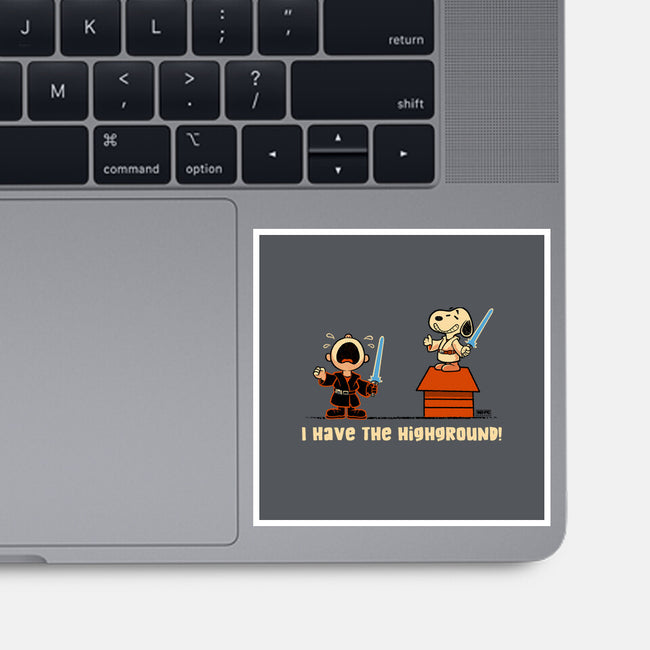 I Have The Highground-None-Glossy-Sticker-worlddominationforcats