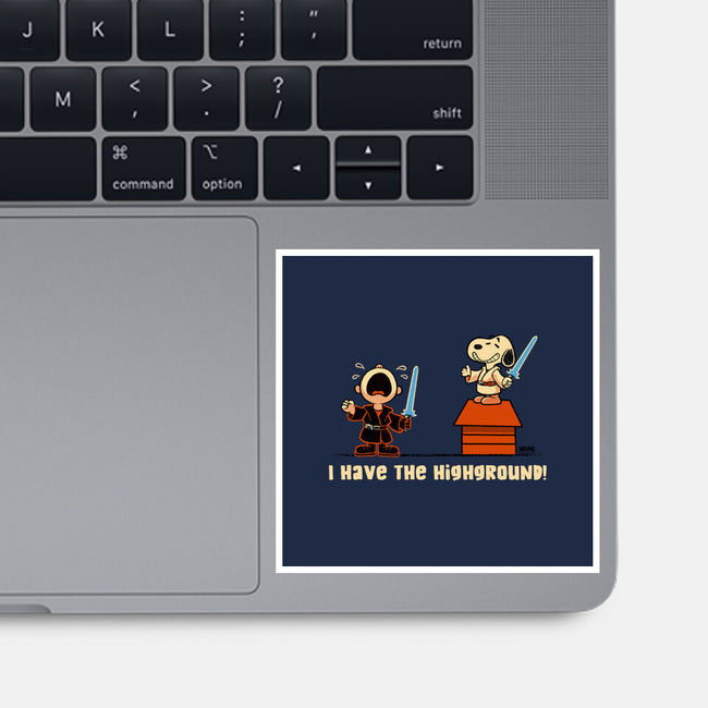 I Have The Highground-None-Glossy-Sticker-worlddominationforcats