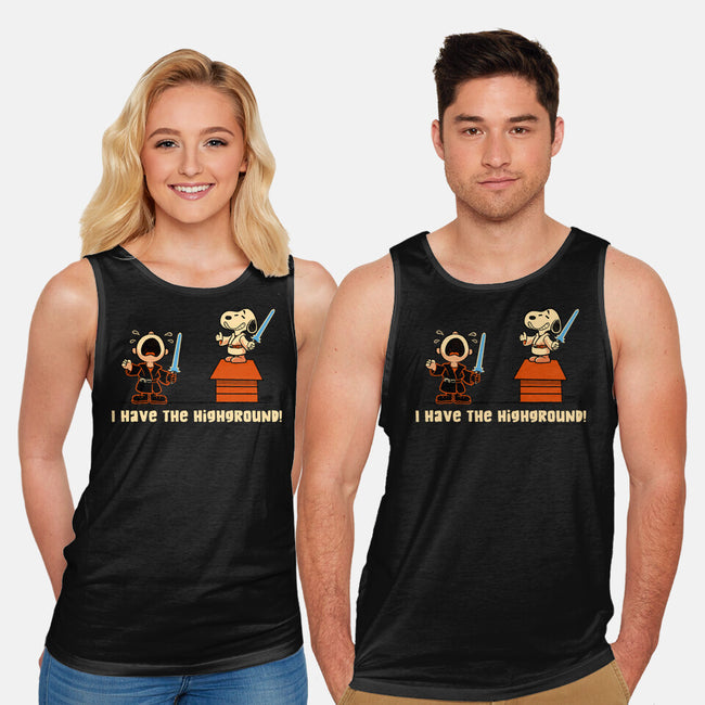 I Have The Highground-Unisex-Basic-Tank-worlddominationforcats