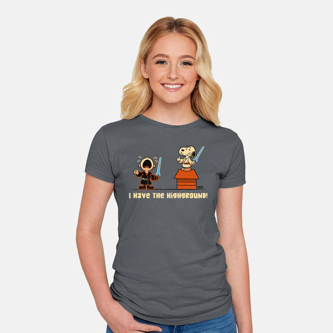 I Have The Highground-Womens-Fitted-Tee-worlddominationforcats