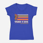 Yoga Fire-Womens-V-Neck-Tee-spoilerinc