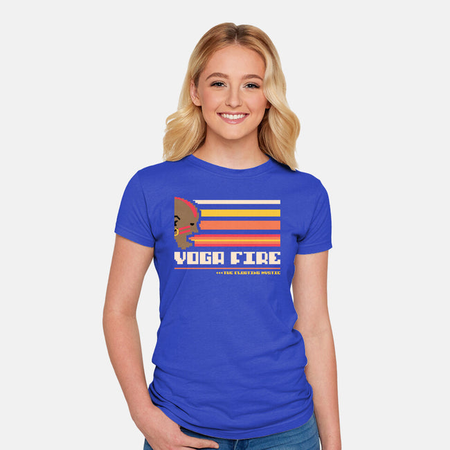 Yoga Fire-Womens-Fitted-Tee-spoilerinc