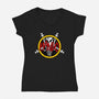 The Beroya Skull-Womens-V-Neck-Tee-spoilerinc