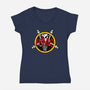 The Beroya Skull-Womens-V-Neck-Tee-spoilerinc