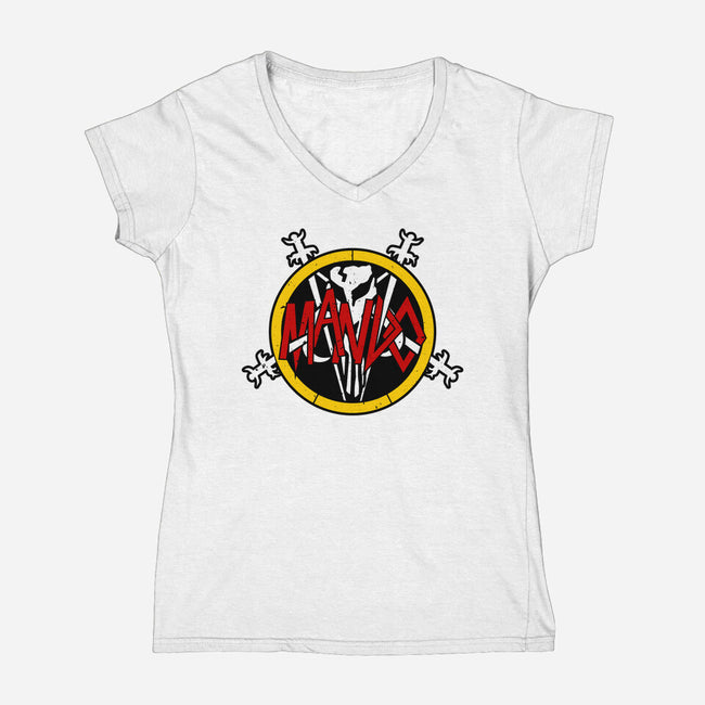 The Beroya Skull-Womens-V-Neck-Tee-spoilerinc