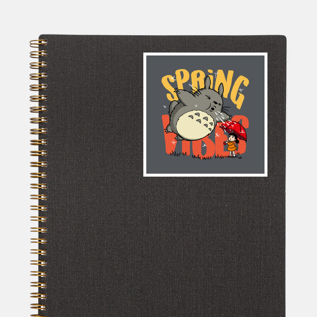 Spring Vibes Totoro-None-Glossy-Sticker-OPIPPI