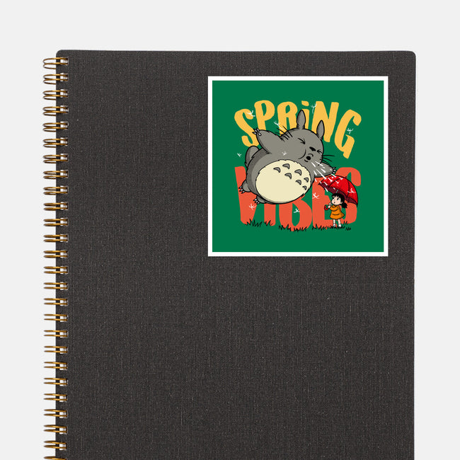 Spring Vibes Totoro-None-Glossy-Sticker-OPIPPI