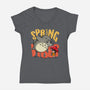 Spring Vibes Totoro-Womens-V-Neck-Tee-OPIPPI