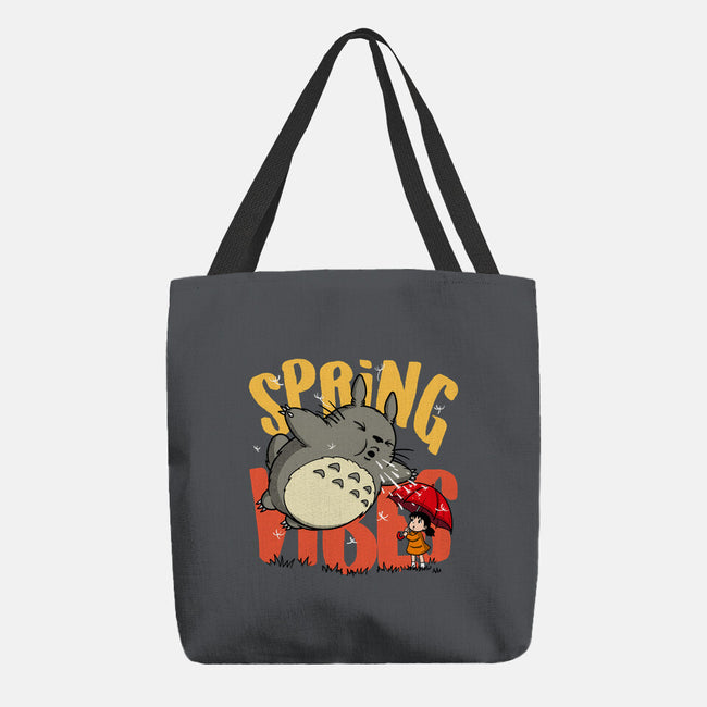 Spring Vibes Totoro-None-Basic Tote-Bag-OPIPPI