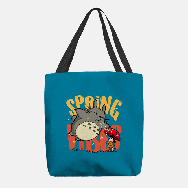 Spring Vibes Totoro-None-Basic Tote-Bag-OPIPPI