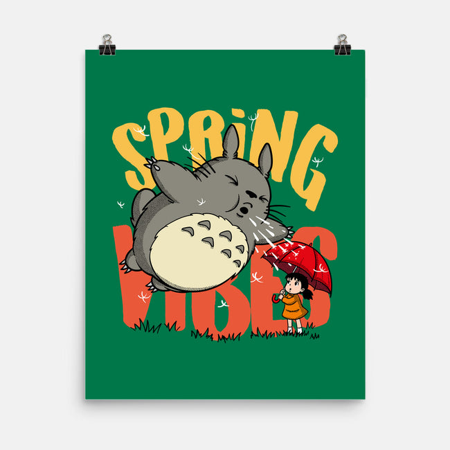 Spring Vibes Totoro-None-Matte-Poster-OPIPPI
