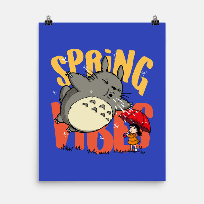 Spring Vibes Totoro-None-Matte-Poster-OPIPPI
