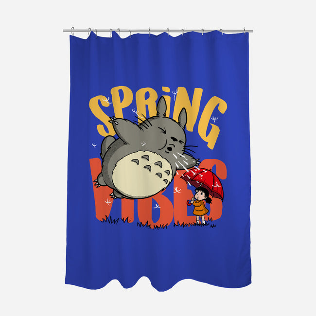 Spring Vibes Totoro-None-Polyester-Shower Curtain-OPIPPI
