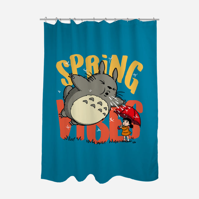 Spring Vibes Totoro-None-Polyester-Shower Curtain-OPIPPI