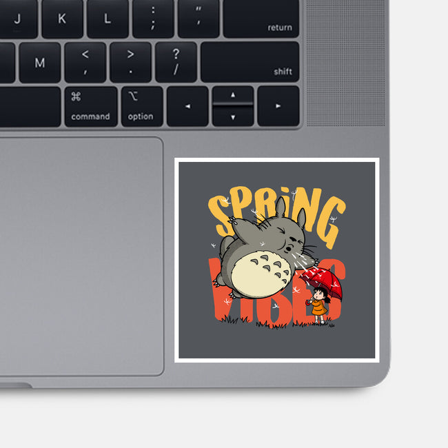 Spring Vibes Totoro-None-Glossy-Sticker-OPIPPI