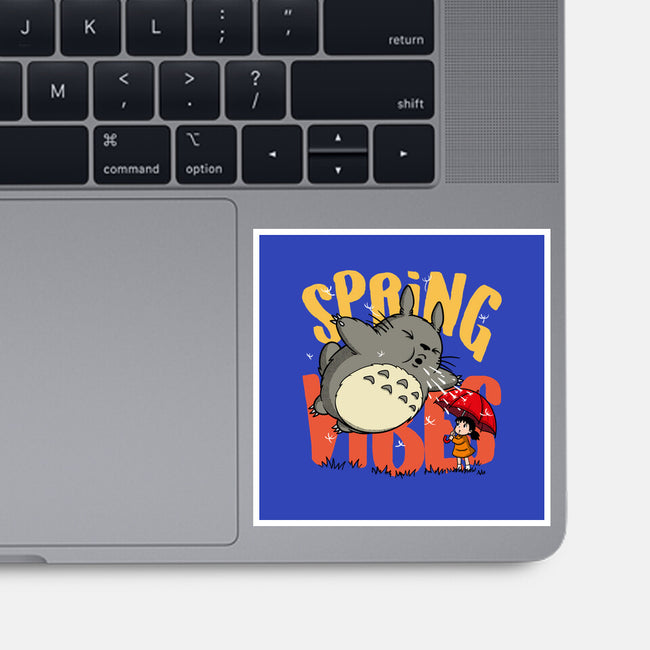 Spring Vibes Totoro-None-Glossy-Sticker-OPIPPI