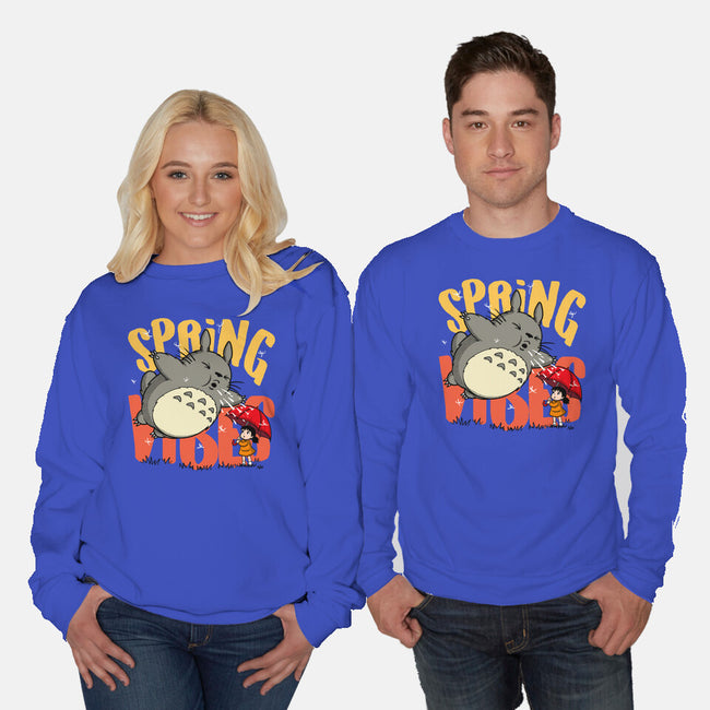 Spring Vibes Totoro-Unisex-Crew Neck-Sweatshirt-OPIPPI