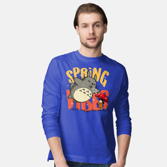 Spring Vibes Totoro-Mens-Long Sleeved-Tee-OPIPPI