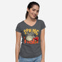 Spring Vibes Totoro-Womens-V-Neck-Tee-OPIPPI