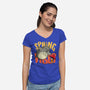 Spring Vibes Totoro-Womens-V-Neck-Tee-OPIPPI