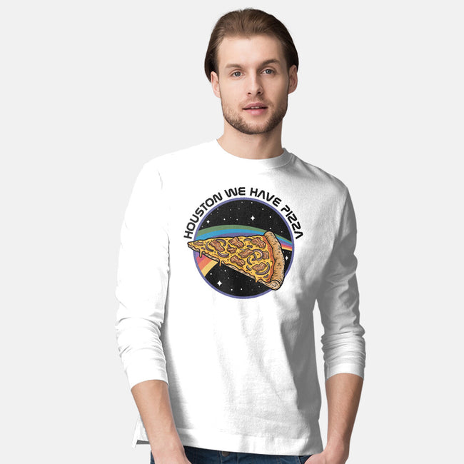 Houston We Have Pizza-Mens-Long Sleeved-Tee-OPIPPI