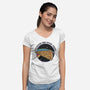 Houston We Have Pizza-Womens-V-Neck-Tee-OPIPPI