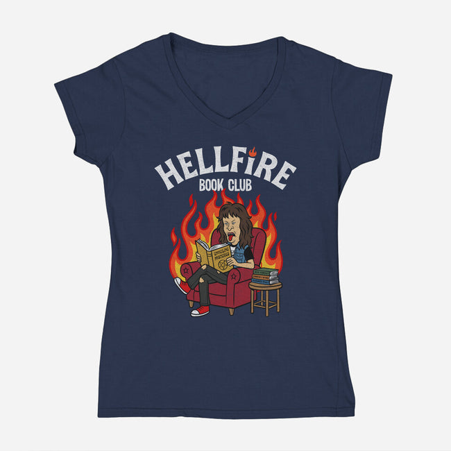 Hellfire Book Club-Womens-V-Neck-Tee-OPIPPI