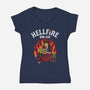 Hellfire Book Club-Womens-V-Neck-Tee-OPIPPI