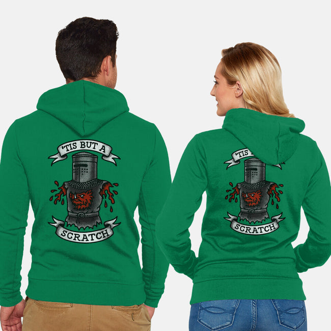 Black Knight Tattoo-Unisex-Zip-Up-Sweatshirt-OPIPPI