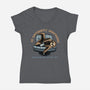 Confidently Unbothered-Womens-V-Neck-Tee-glitchygorilla