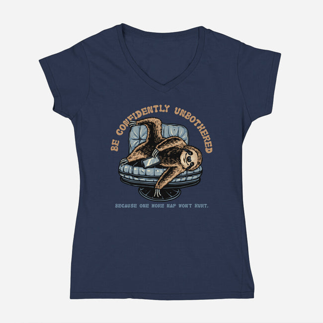 Confidently Unbothered-Womens-V-Neck-Tee-glitchygorilla
