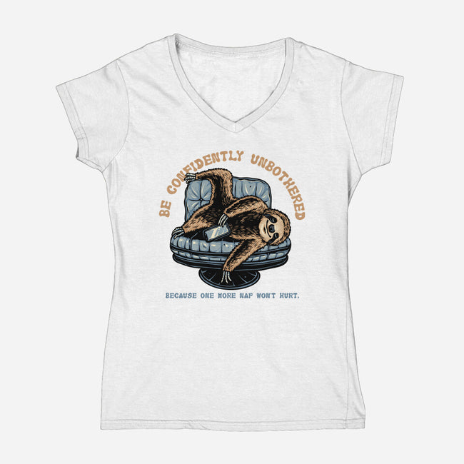 Confidently Unbothered-Womens-V-Neck-Tee-glitchygorilla