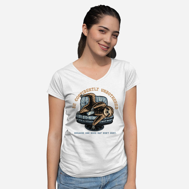 Confidently Unbothered-Womens-V-Neck-Tee-glitchygorilla