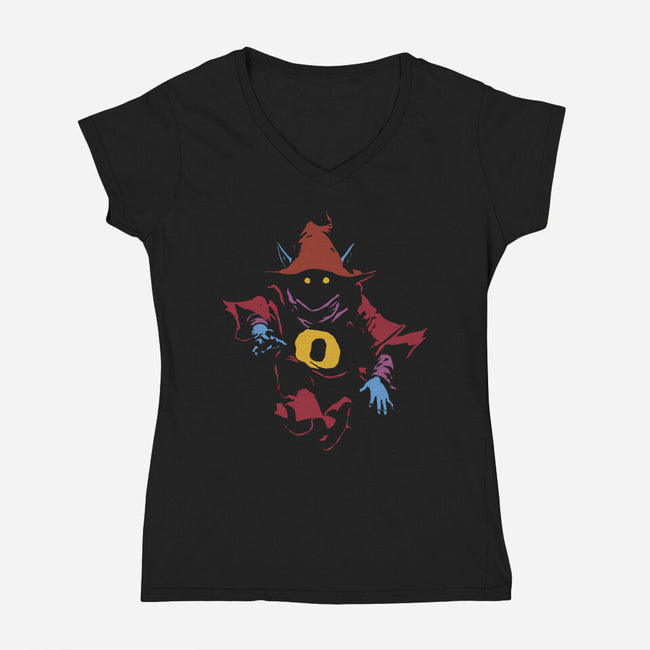 The Wizard Of The Universe-Womens-V-Neck-Tee-Diego Gurgell