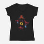 The Wizard Of The Universe-Womens-V-Neck-Tee-Diego Gurgell