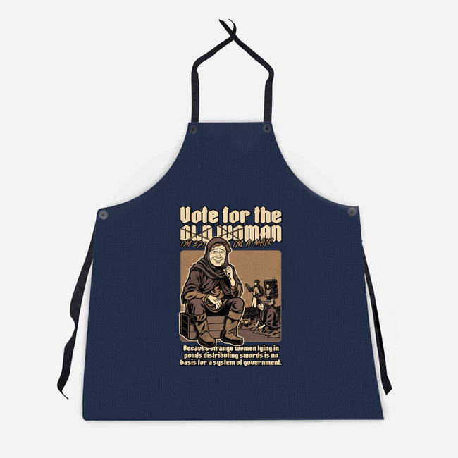 Vote For Old Woman-Unisex-Kitchen-Apron-Studio Mootant