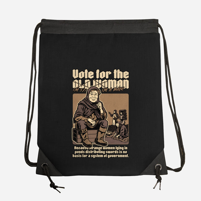 Vote For Old Woman-None-Drawstring-Bag-Studio Mootant